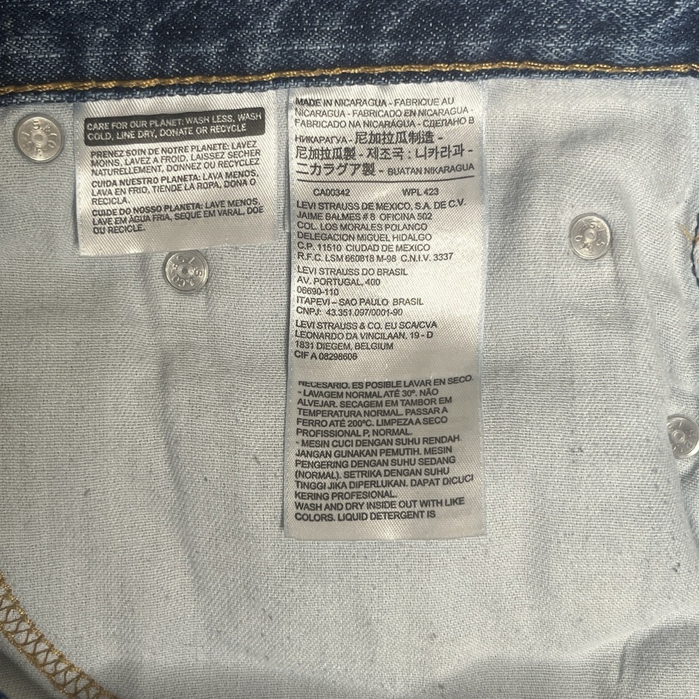 Levis 550 Jean Shorts Mens 38 Jorts Blue Denim Y2K Dad Skater Relax Fit Casual - Picture 9 of 14